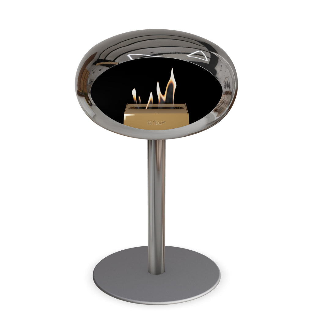 Le Feu Steel Low Dome chromé argent 