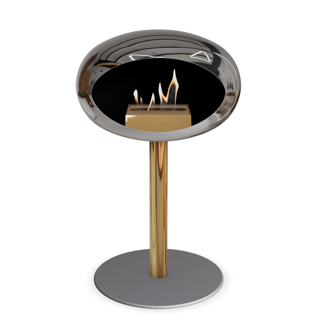 Le Feu Steel Low Dome chromé argent 