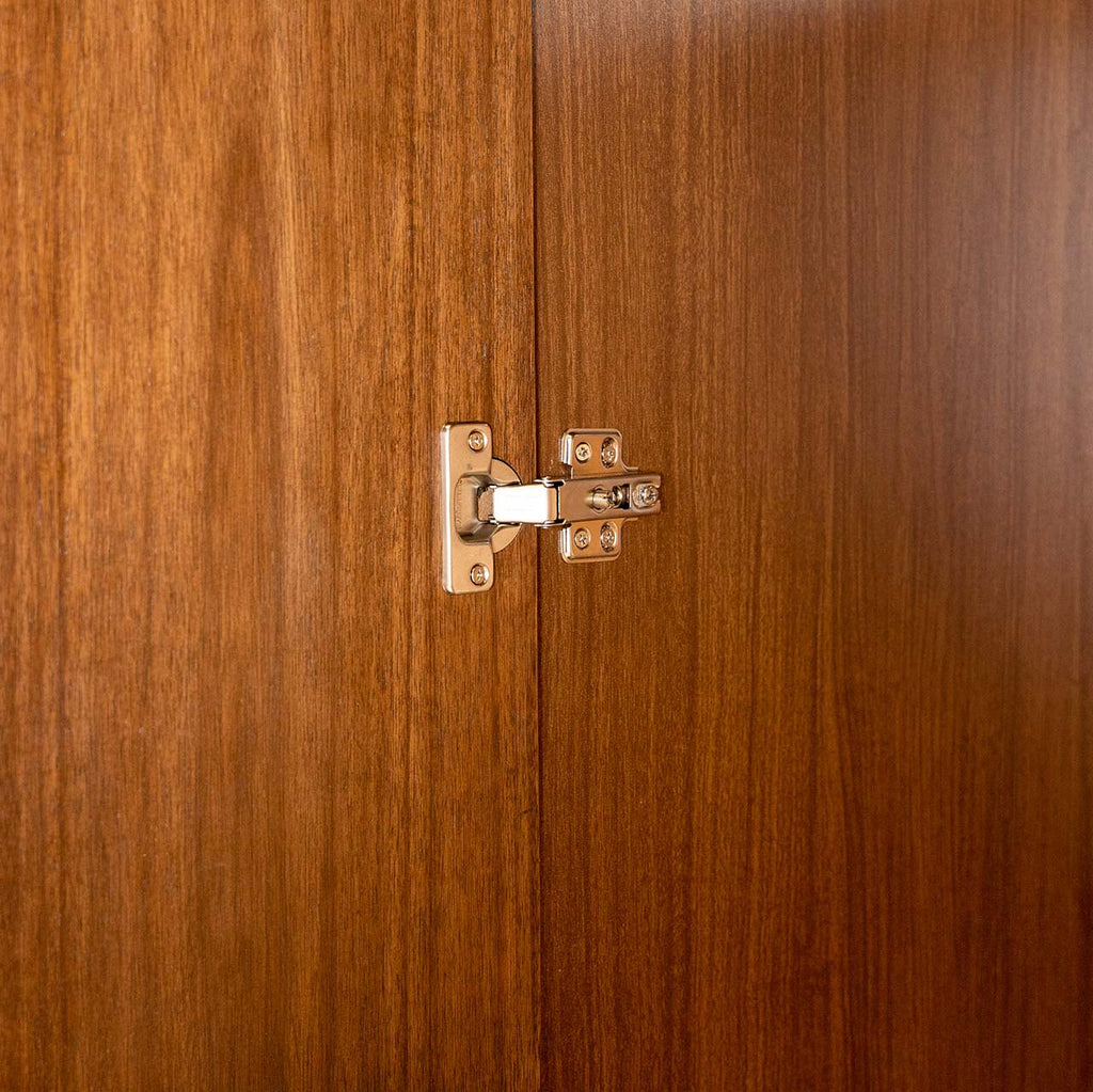 Hobro 301 Two-Door Wooden Wardrobe with Geometric Veneer