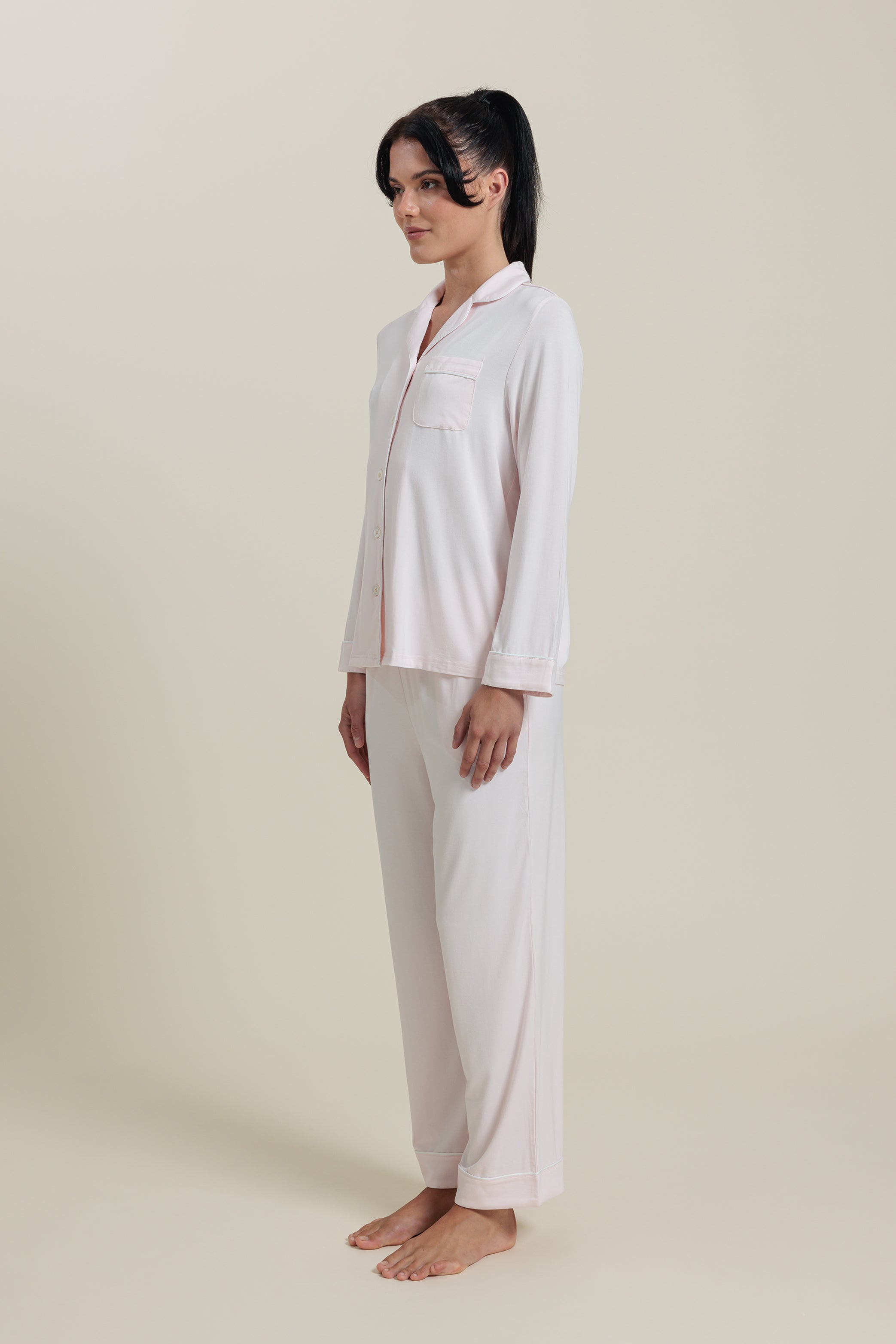Bamboo Long Sleeve Pajama Top Shirt