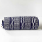 Round Yoga Bolster | Natural & Organic | Navy Print