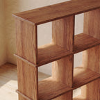 Cube bookshelf in red oak