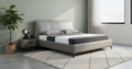 Cama King de cuero gris Melbourne