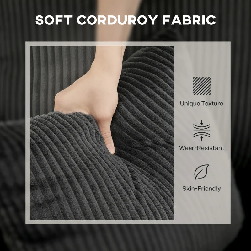 Sofá Seccional con Chaise y Almacenamiento Leo de 81"-Gris Oscuro