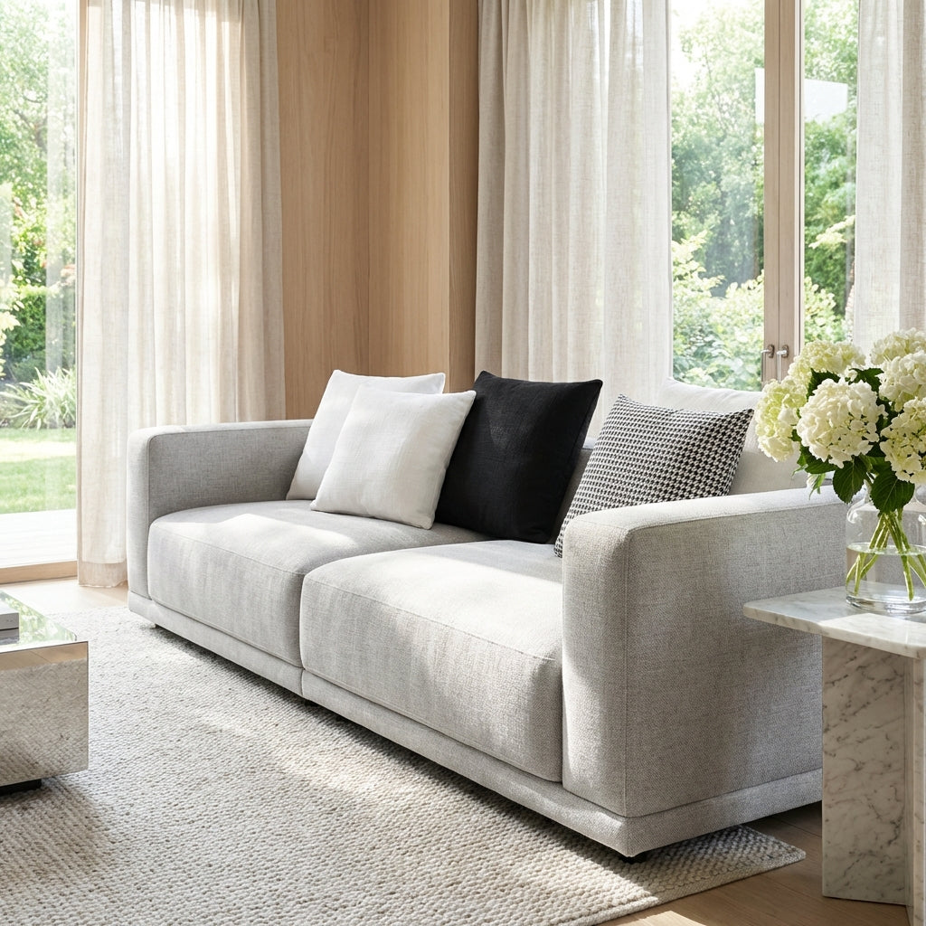 The Nordic Cotton and Linen Fabric Sofa