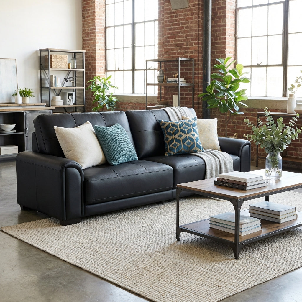 The Melbourne Urban Leather Sofa