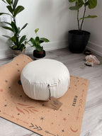 Zafu Natural Meditation Cushion | Ivory White