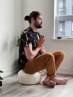 Zafu Natural Meditation Cushion | Ivory White