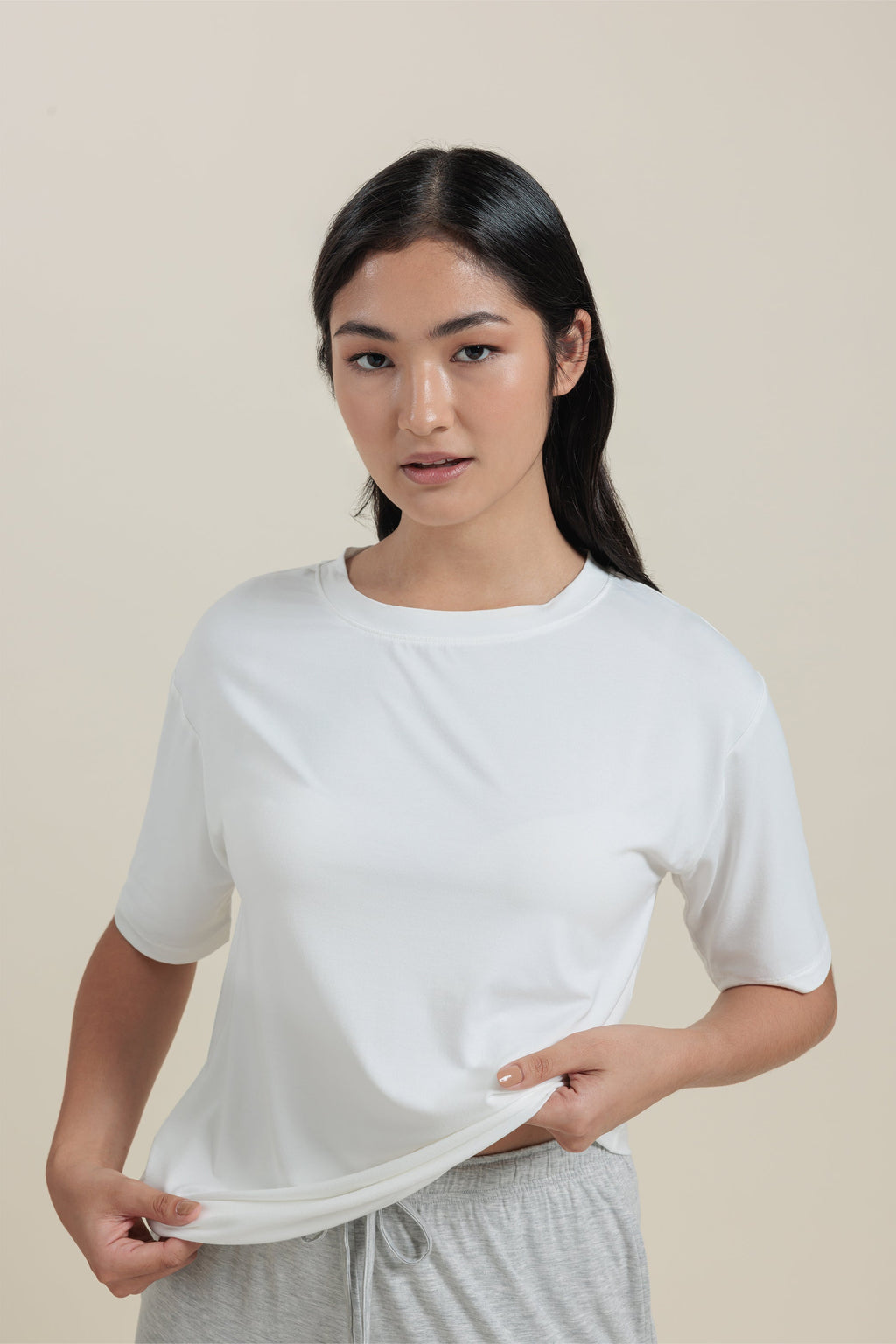 Sleepwear Set - Bamboo T-Shirt & Cropped Pants Set