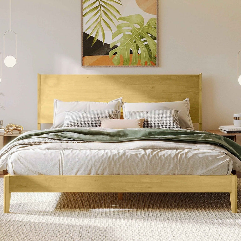 Acacia Haven Deluxe Wood Platform Bed Frame for Ultimate Comfort and Style