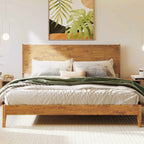 Acacia Haven Deluxe Wood Platform Bed Frame for Ultimate Comfort and Style