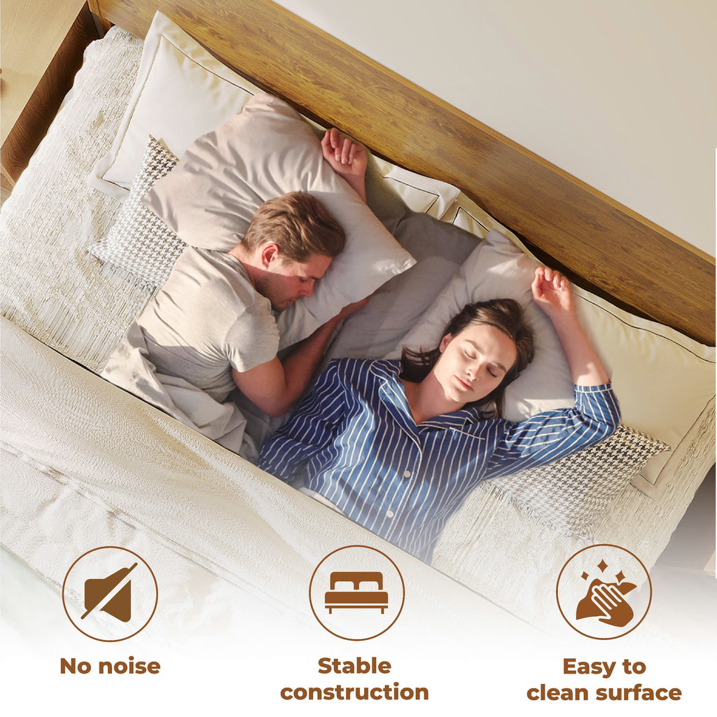 Acacia Haven Deluxe Wood Platform Bed Frame for Ultimate Comfort and Style